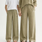 Olive Green Linen Pant Set of 2