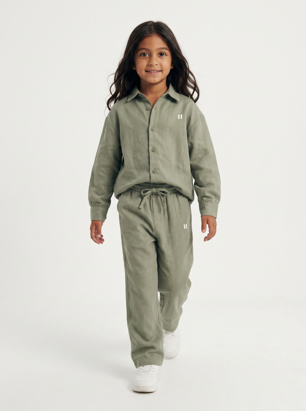 Olive Linen Set Jr