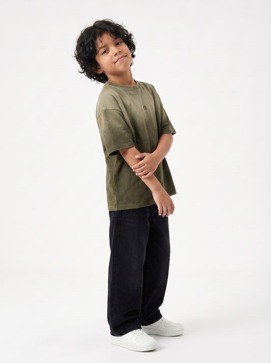 Olive Washed T-Shirt Jr