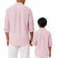 Light Pink Linen Shirt Set of 2