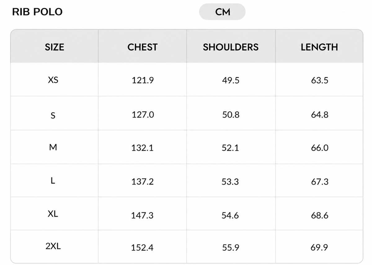 Size chart - CMS