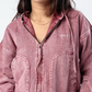 Pink Washed Overshirt Hoodie