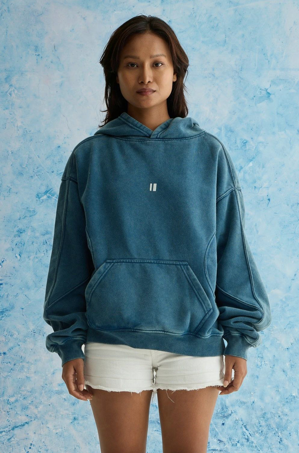 Sea Blue Washed Hoodie
