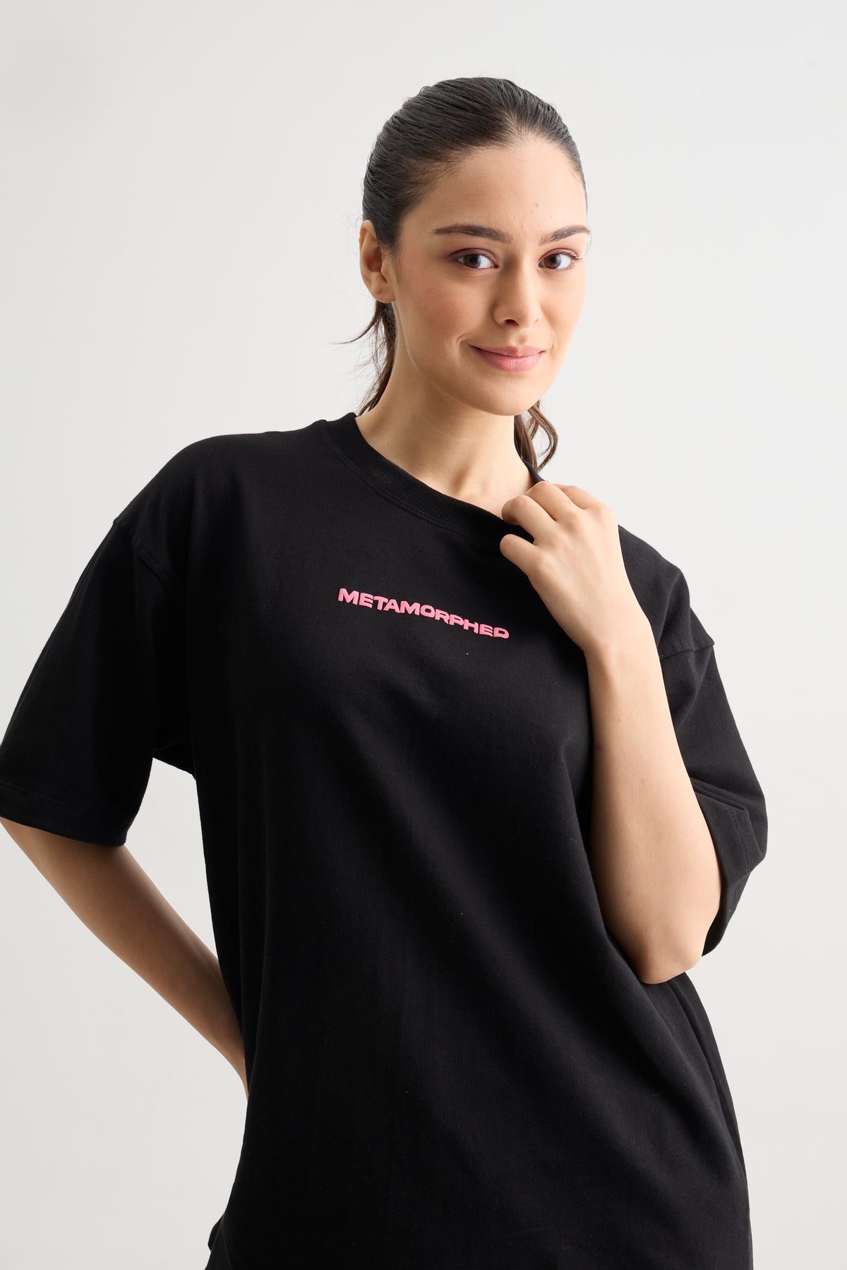 BLACK METAMORPHED BUTTERFLY T-SHIRT