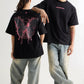 BLACK METAMORPHED BUTTERFLY T-SHIRT