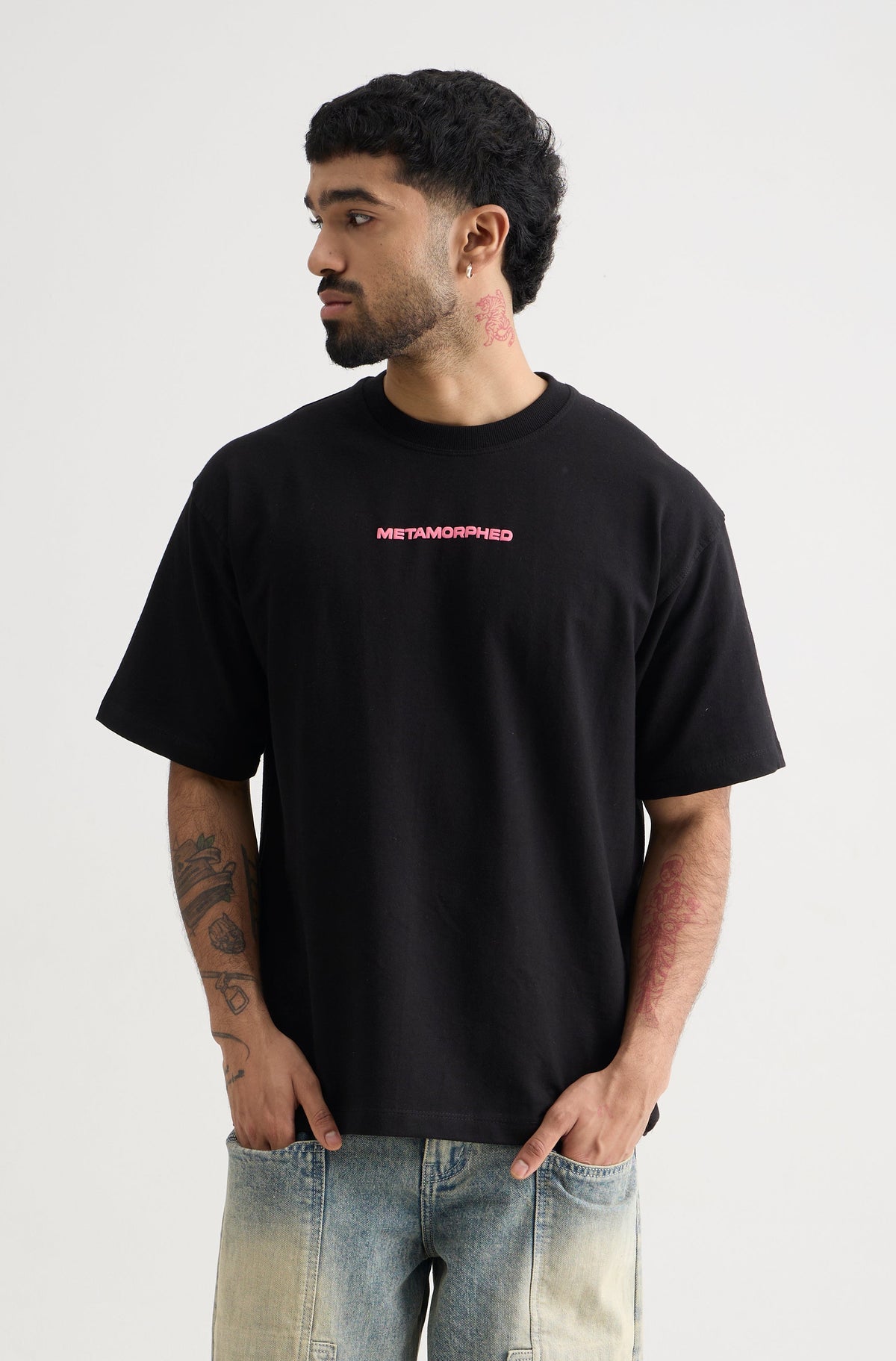 BLACK METAMORPHED BUTTERFLY T-SHIRT