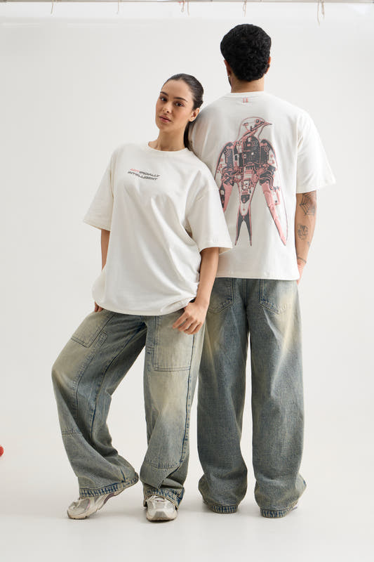 WHITE ARTIFICIALLY INTELLIGENT T-SHIRT