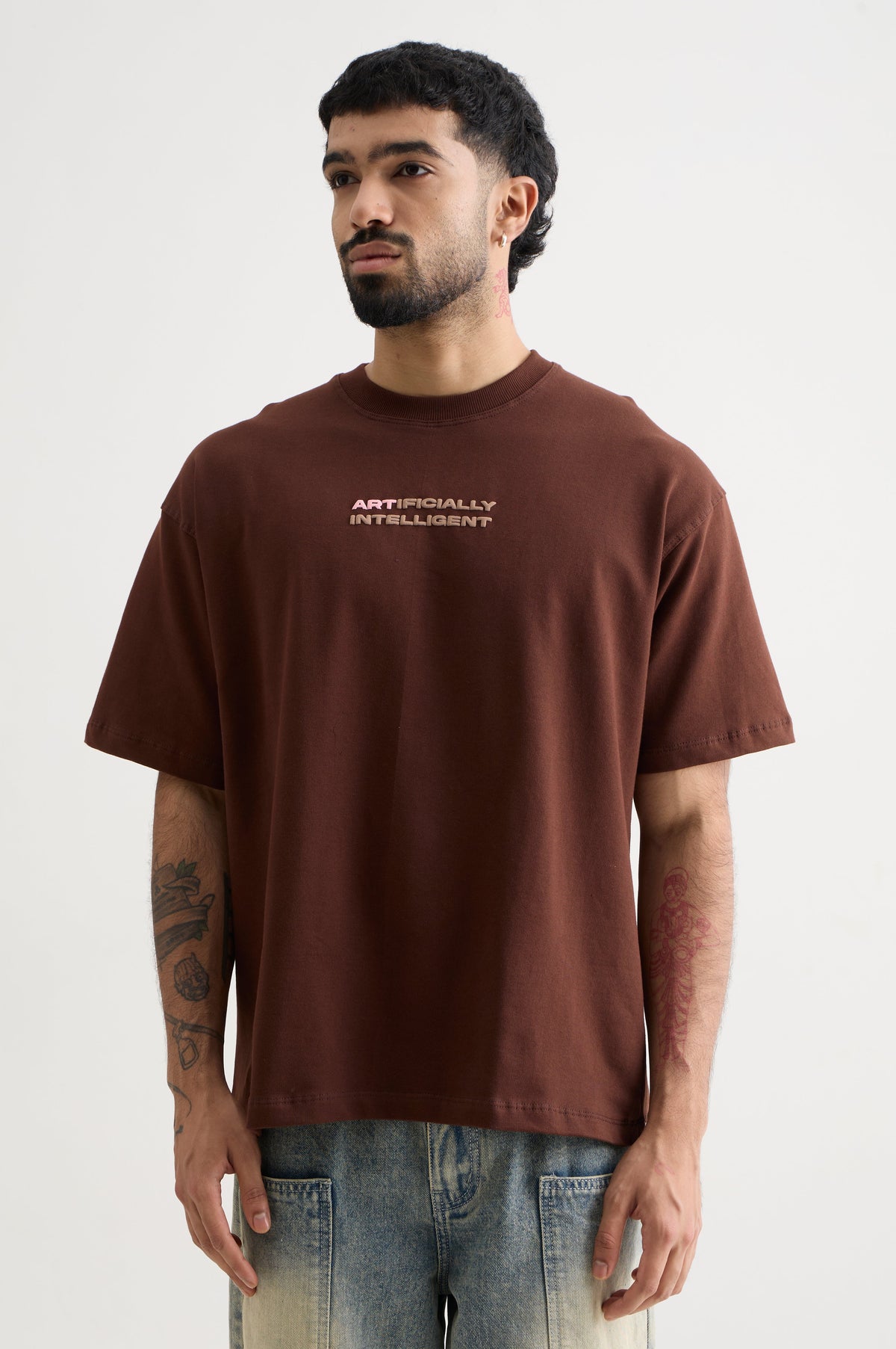 BROWN ARTIFICIALLY INTELLIGENT T-SHIRT