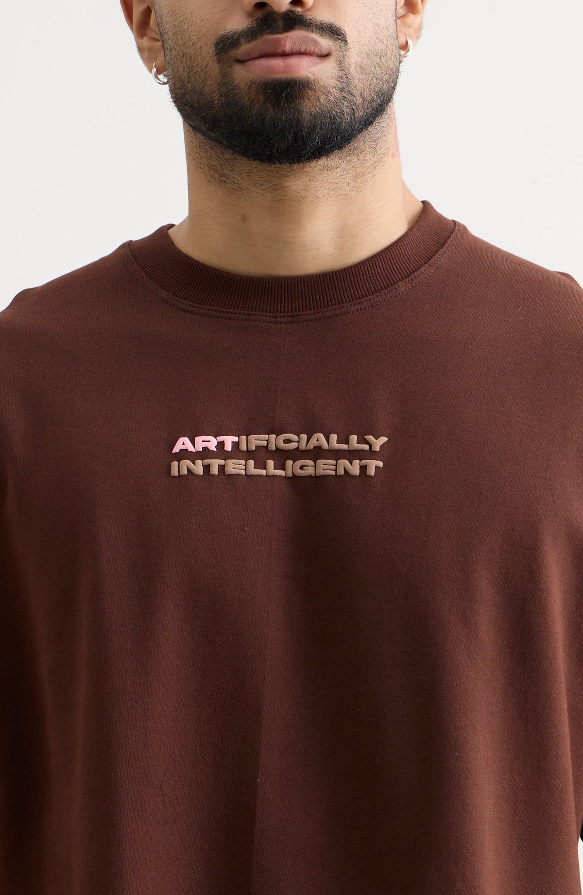 BROWN ARTIFICIALLY INTELLIGENT T-SHIRT