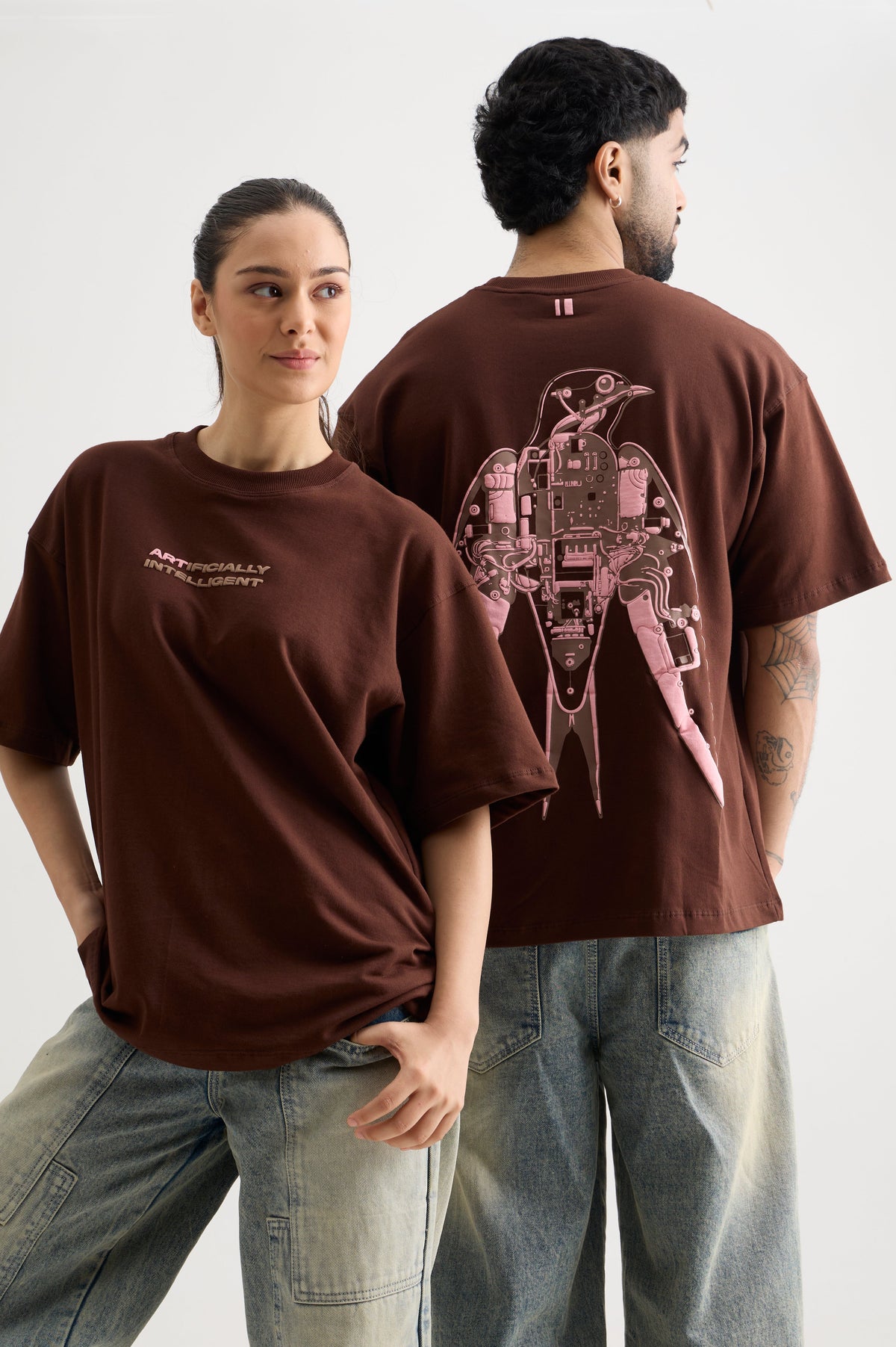 BROWN ARTIFICIALLY INTELLIGENT T-SHIRT