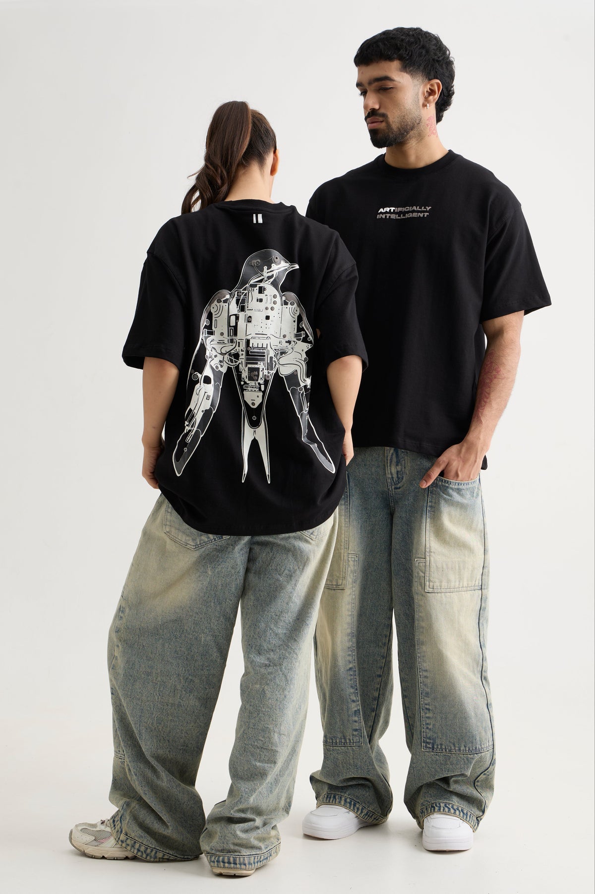 BLACK ARTIFICIALLY INTELLIGENT T-SHIRT