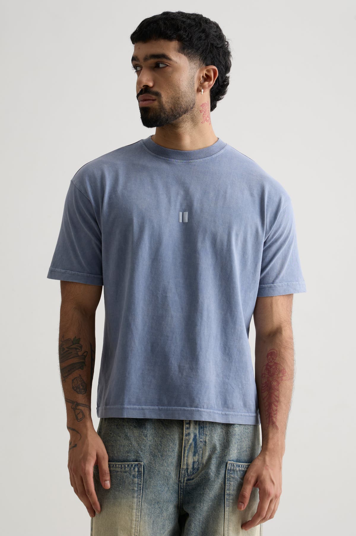 DUSTY BLUE WASH T-SHIRT
