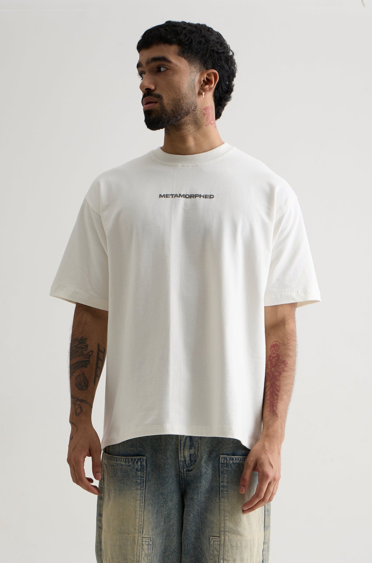 WHITE METAMORPHED HANS T-SHIRT