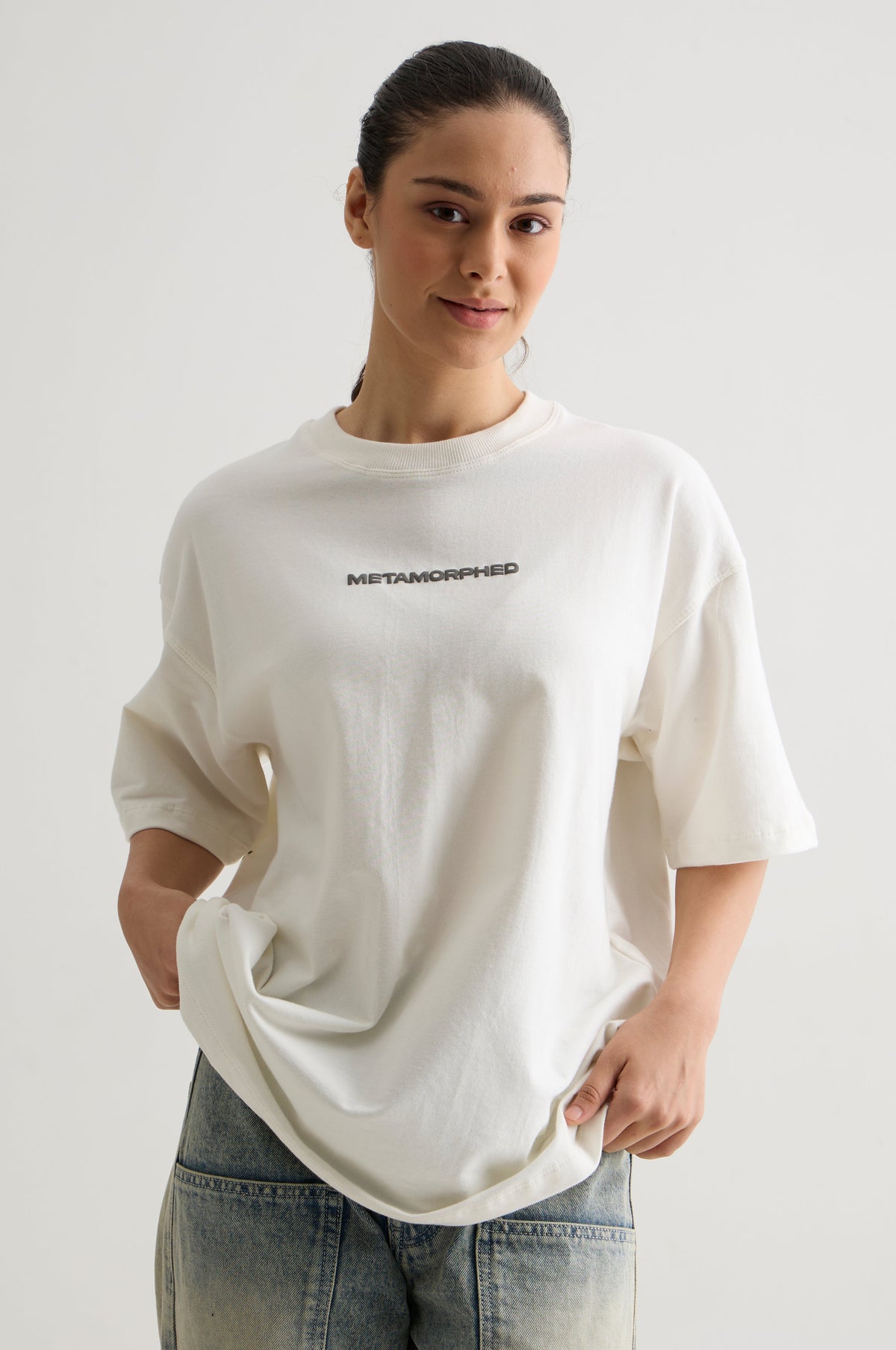 WHITE METAMORPHED HANS T-SHIRT