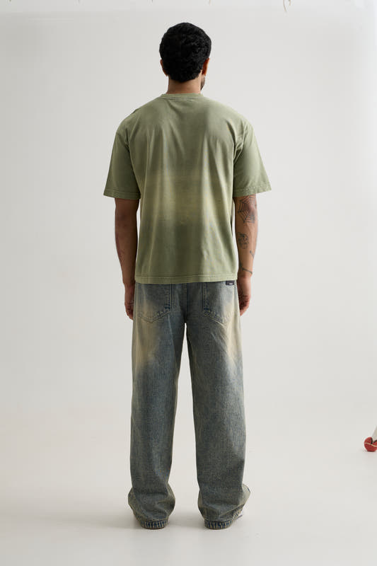 OLIVE WASH T-SHIRT
