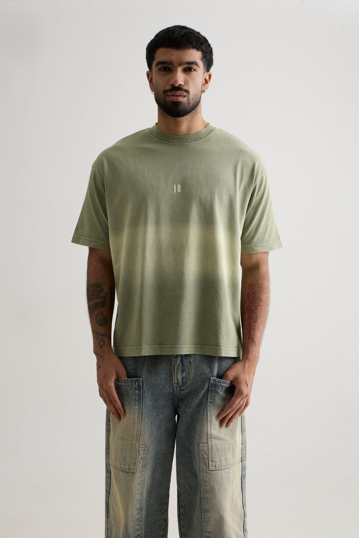 OLIVE WASH T-SHIRT