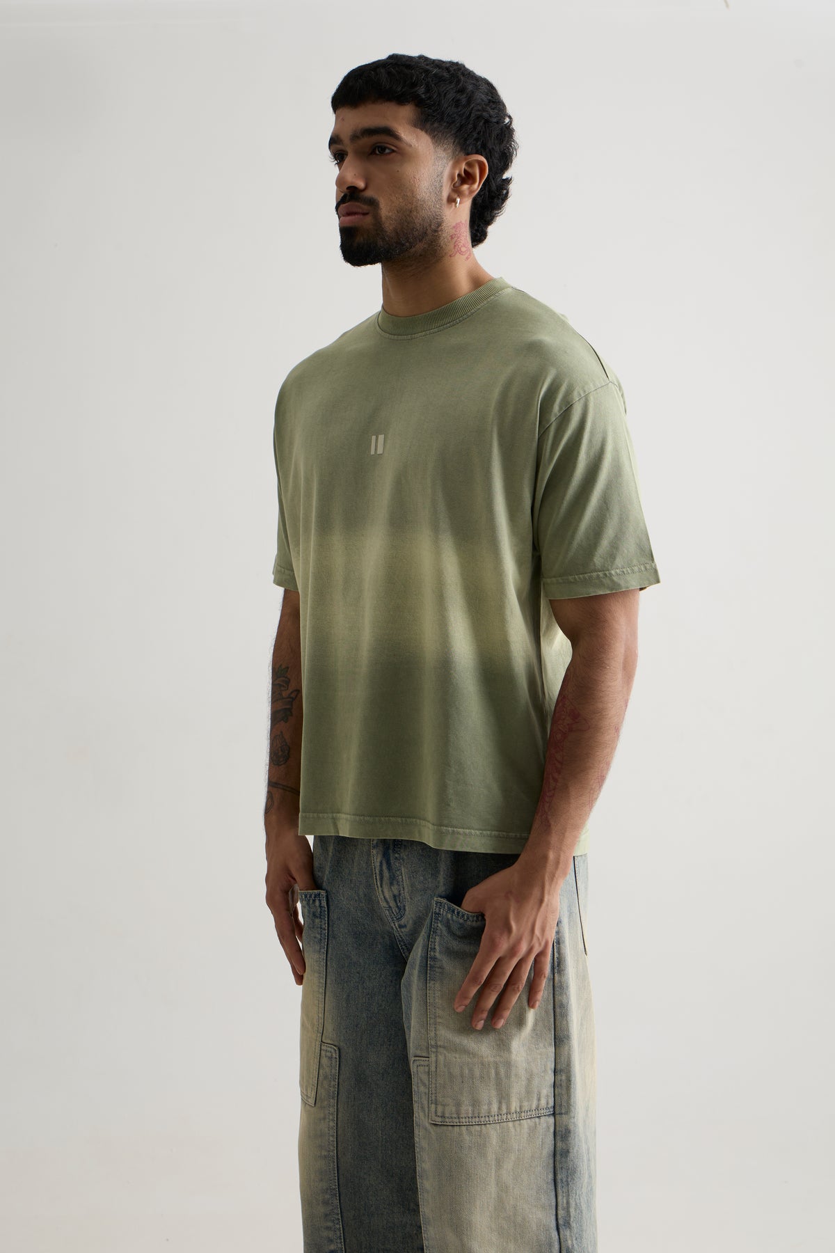 OLIVE WASH T-SHIRT