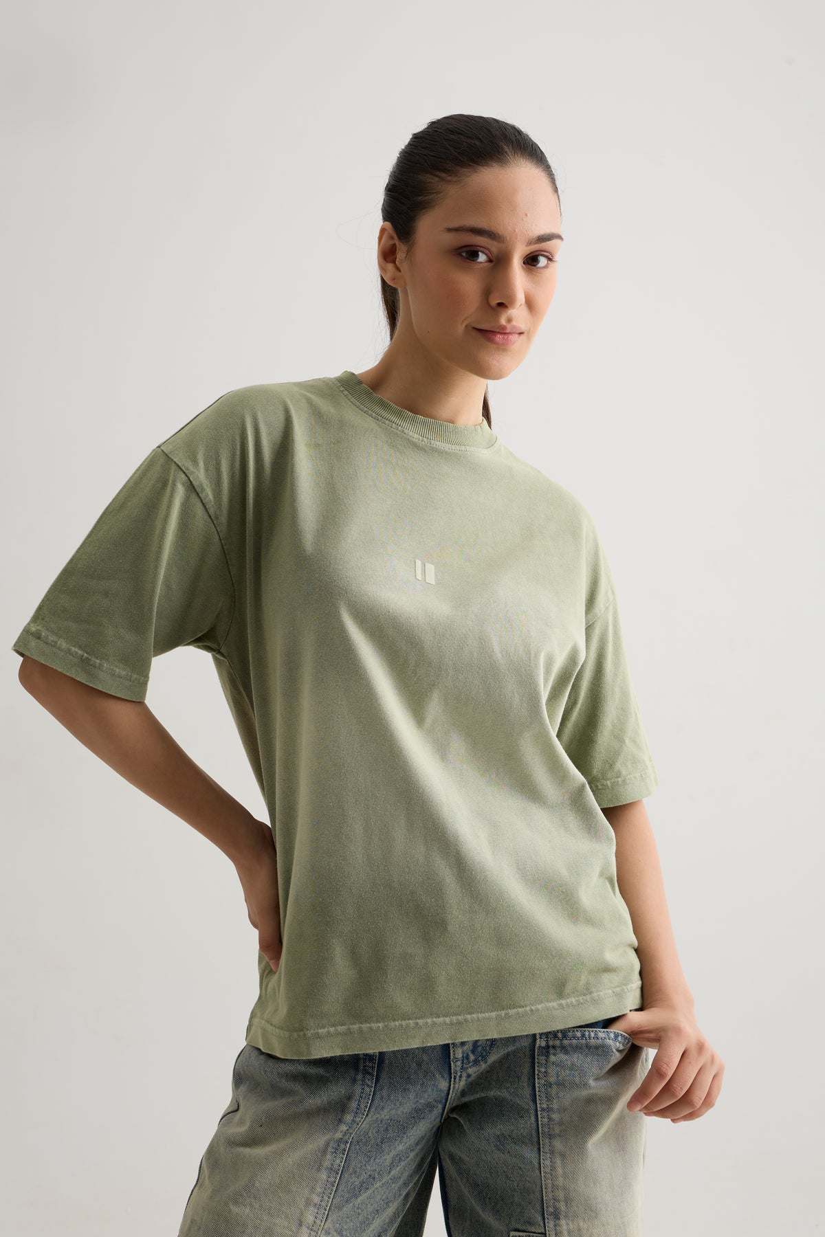 OLIVE WASH T-SHIRT