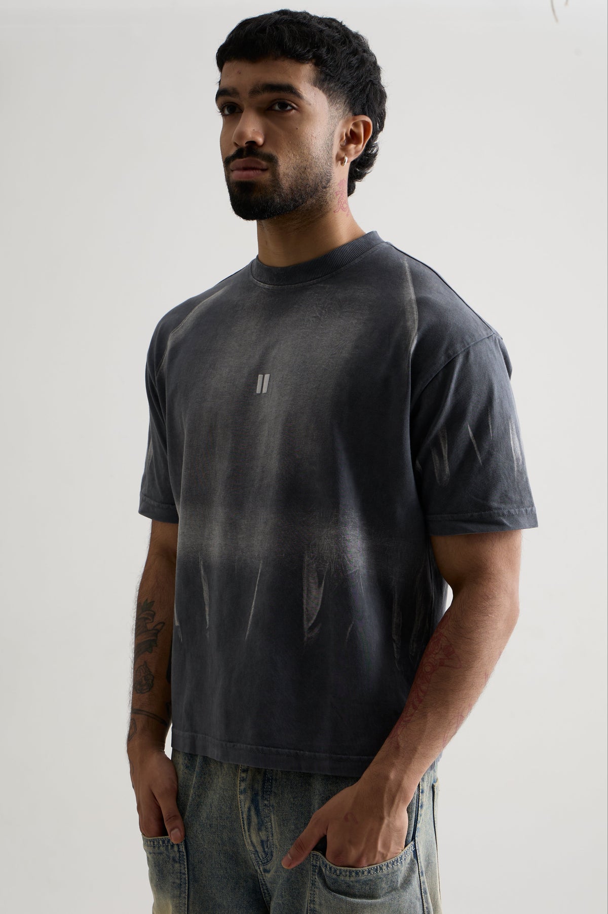 DARK GREY WASH MORPH T-SHIRT