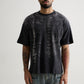 BLACK BRUSHED WAFFLE T-SHIRT