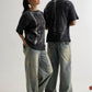CHARCOAL WASH WAFFLE T-SHIRT