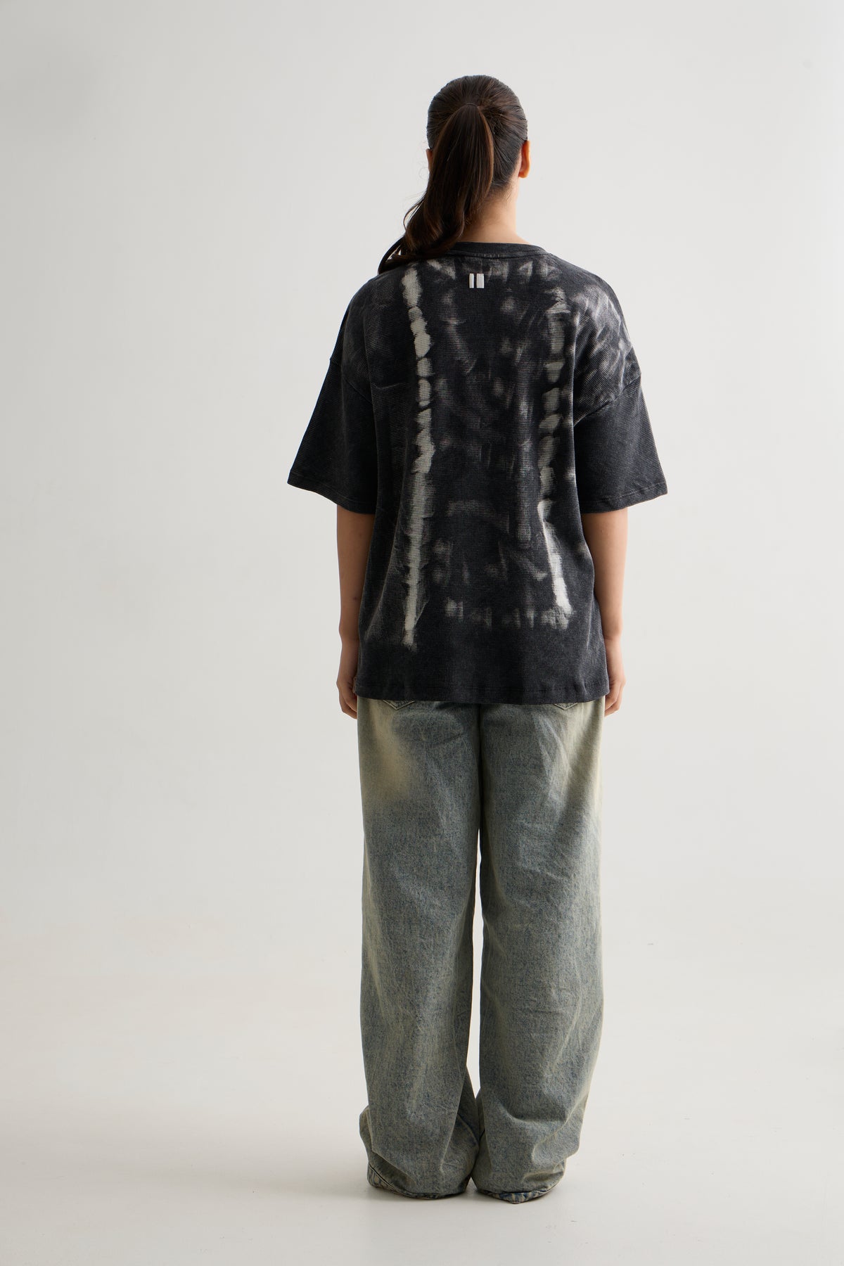 CHARCOAL WASH WAFFLE T-SHIRT