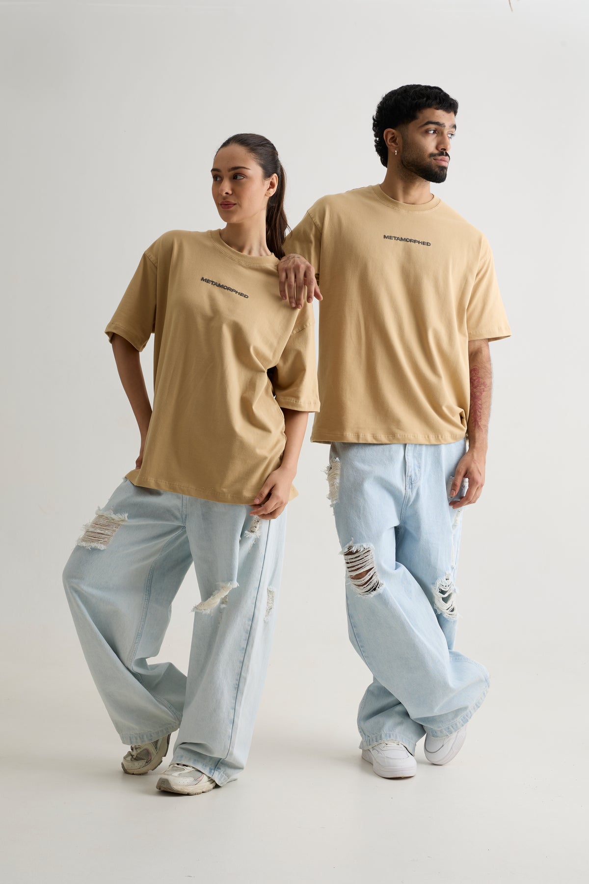 BEIGE METAMORPHED HANS T-SHIRT