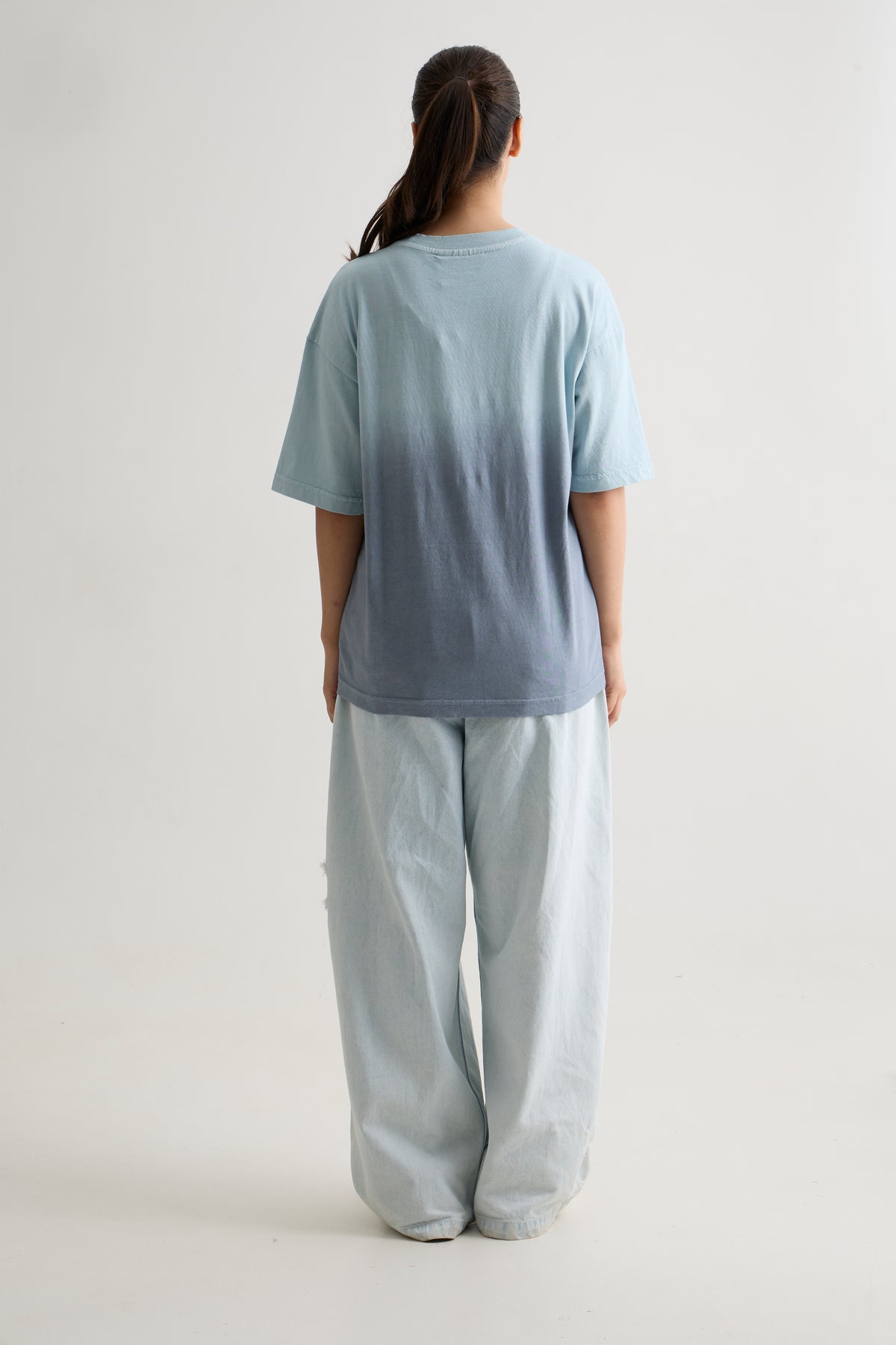 BLUE OMBRE WASH T-SHIRT