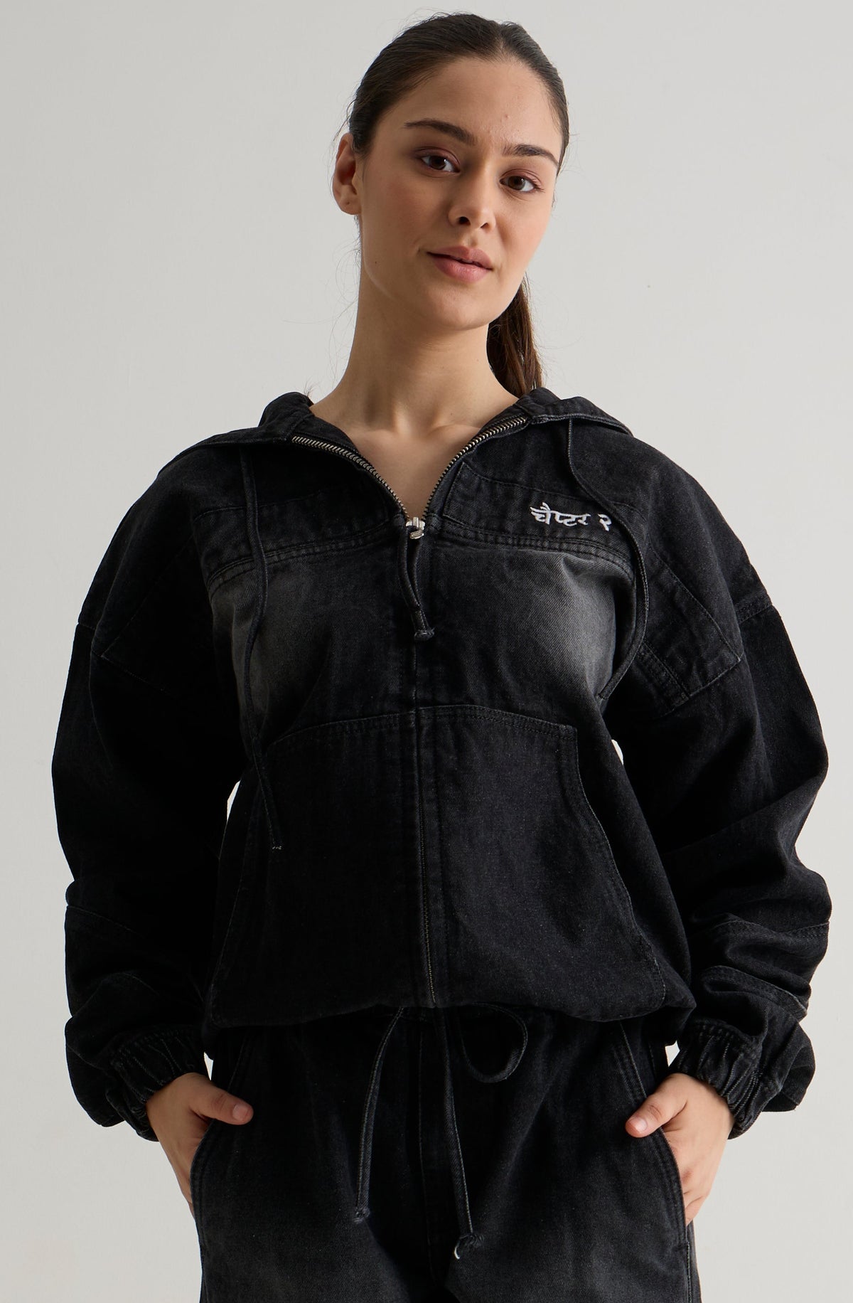 Black Wash Denim Co-Ord