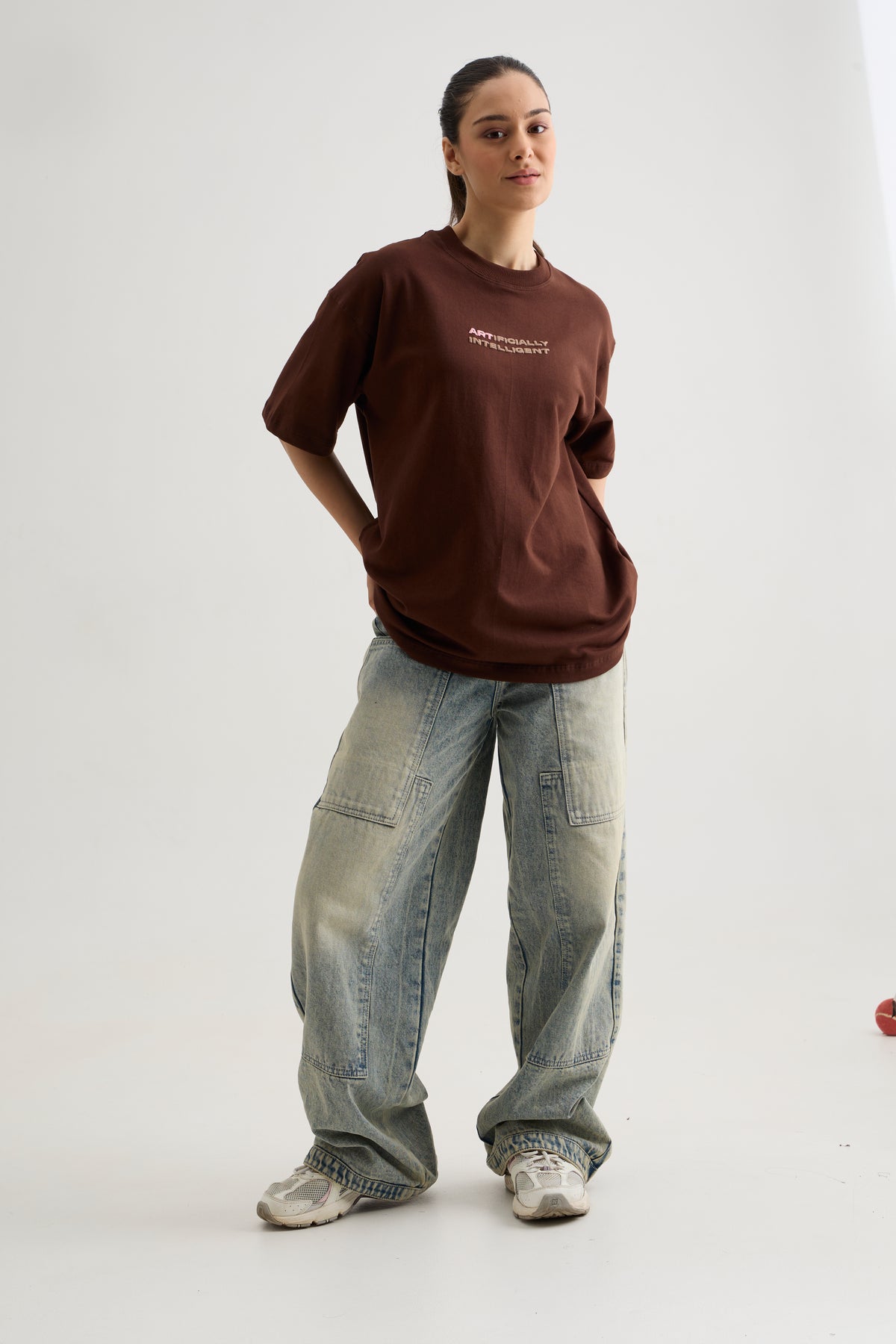 BROWN ARTIFICIALLY INTELLIGENT T-SHIRT