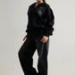 BLACK WASH DENIM BAGGY JOGGERS