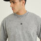 Flock Washed Light Grey Tshirt