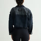 Acid Wash Blue-Grey Cropped Jacket