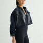 Acid Wash Blue-Grey Cropped Jacket