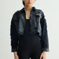 Acid Wash Blue-Grey Cropped Jacket