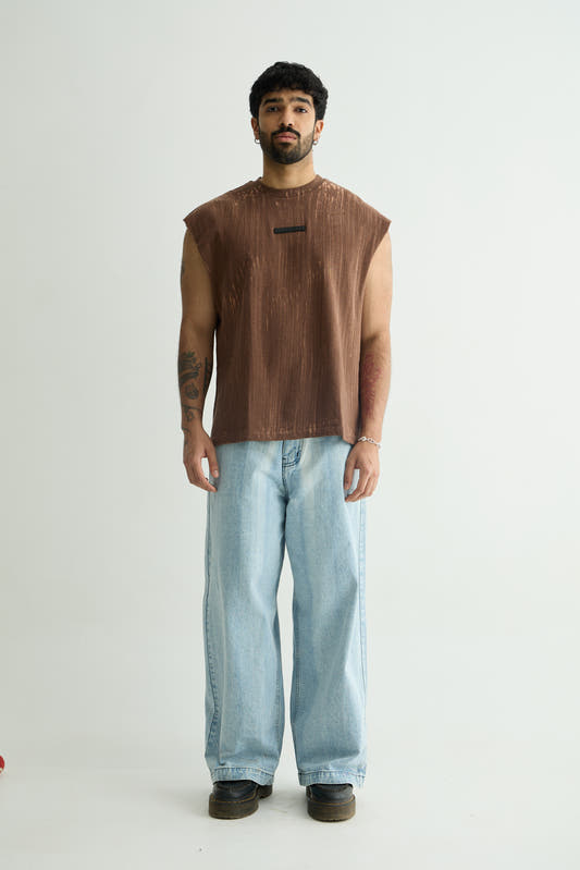 Chapter2Drip Mineral Wash Brown vest — view 2