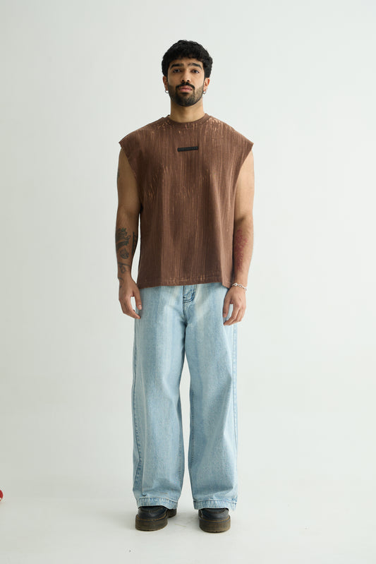 MINERAL WASH BROWN VEST