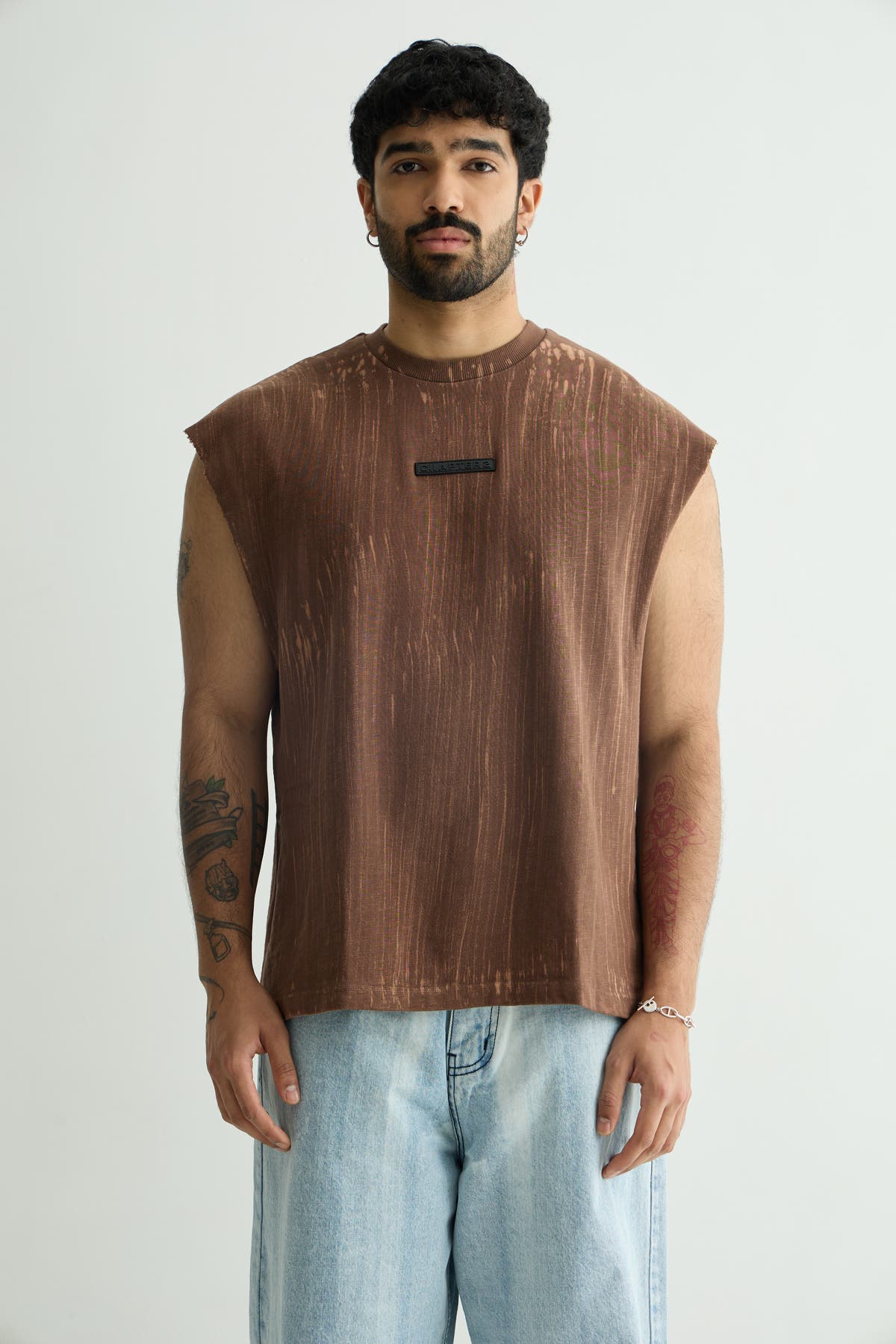 Chapter2Drip Mineral Wash Brown vest