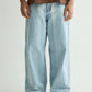 Light Blue Brushed Baggy jeans