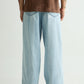Light Blue Brushed Baggy jeans