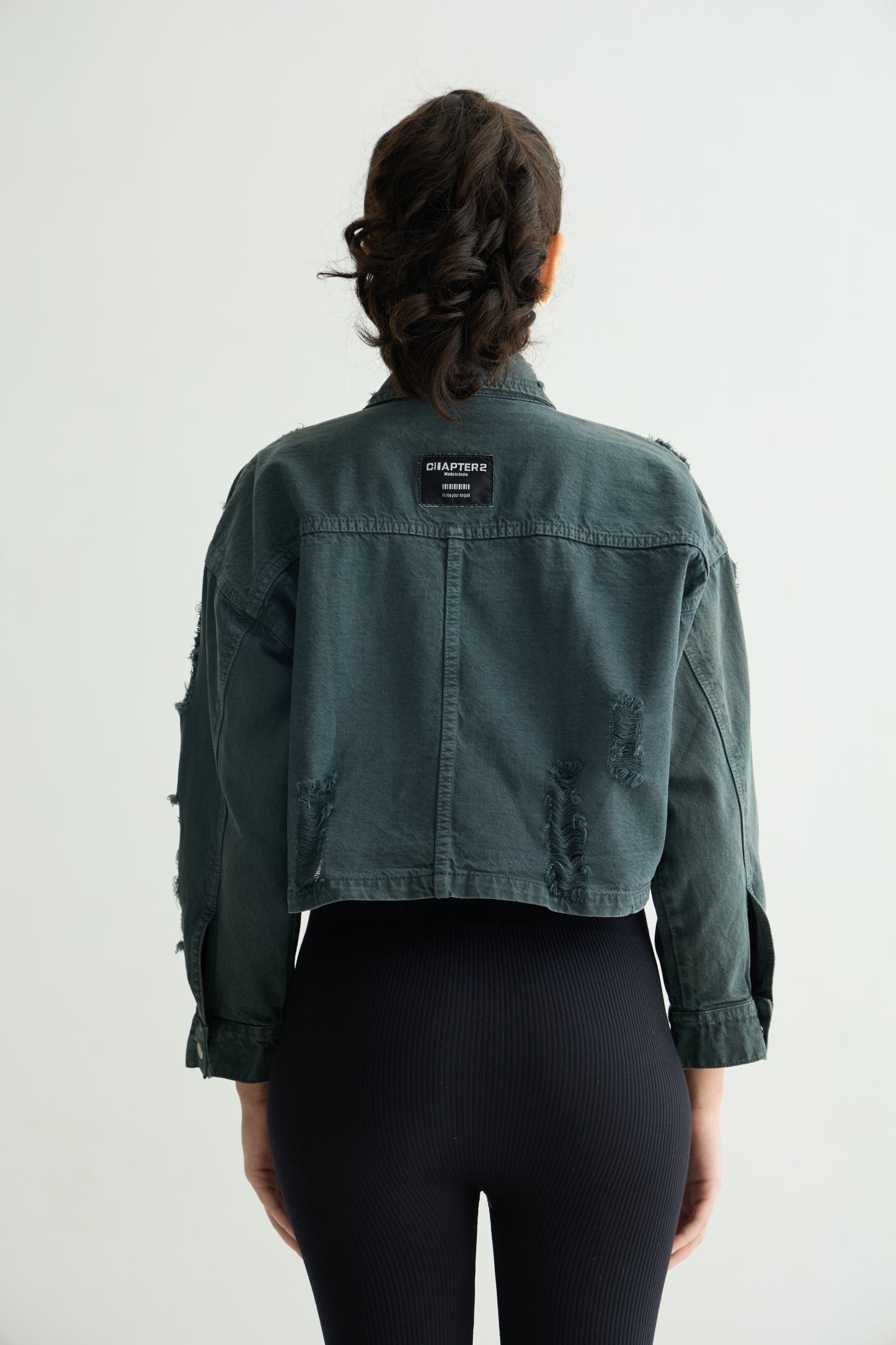 Olive Cropped Jacket