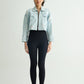 LIGHT BLUE CROPPED  JACKET