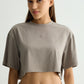 Chapter2Drip Grey cropped tee — view 4
