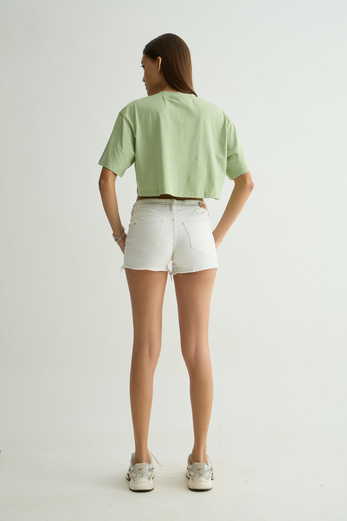 Chapter2Drip Mint Green cropped tee — view 4