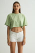 Chapter2Drip Mint Green cropped tee