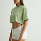 Chapter2Drip Mint Green cropped tee — view 3