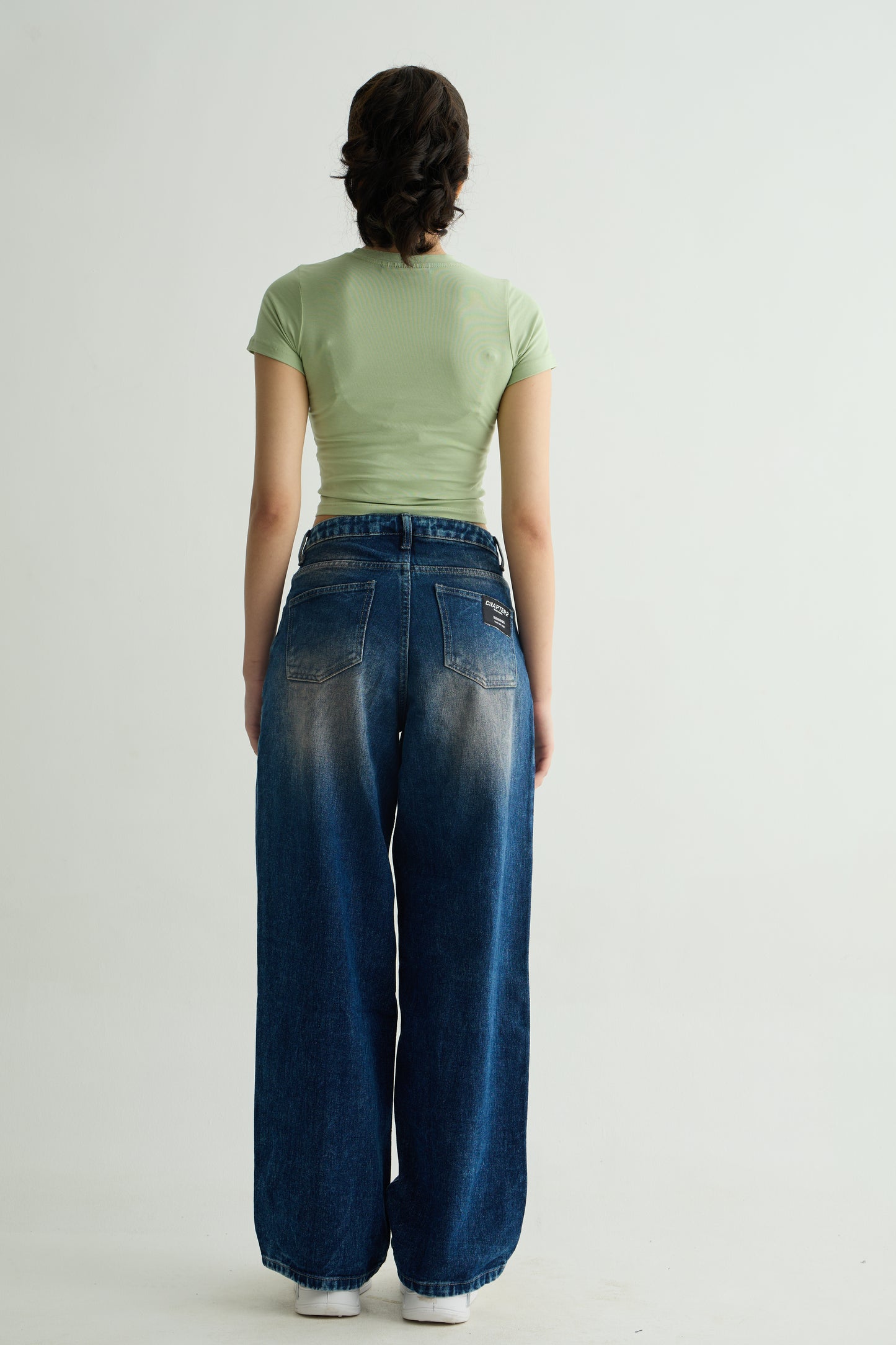 Oversized Washed Blue Denim