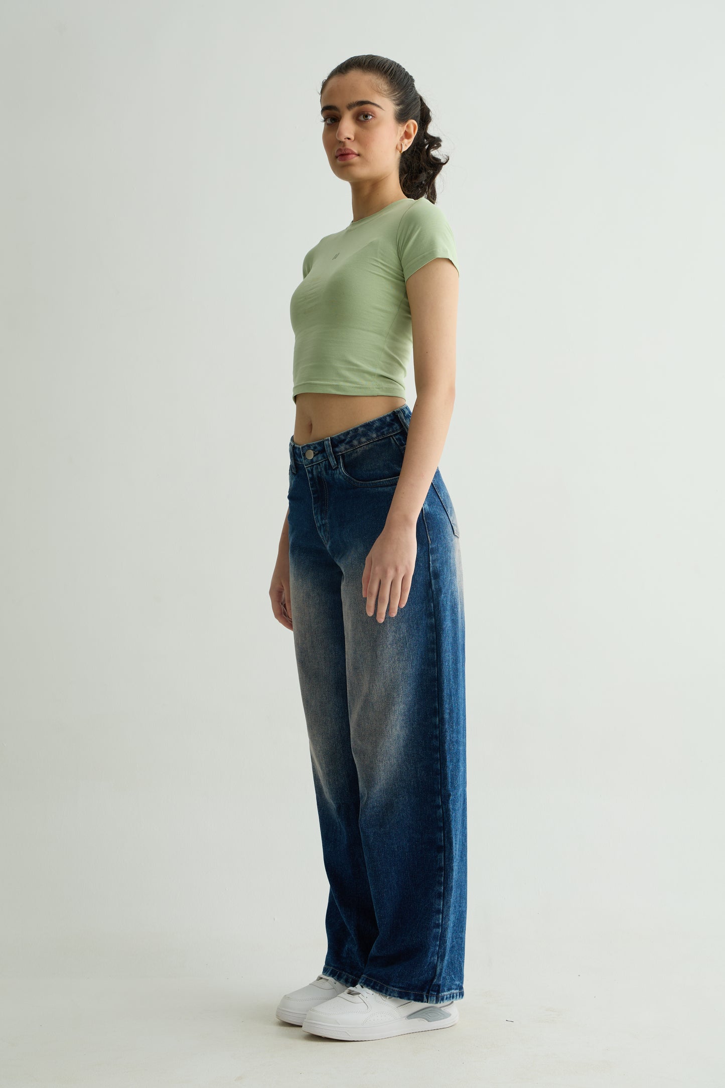 Oversized Washed Blue Denim