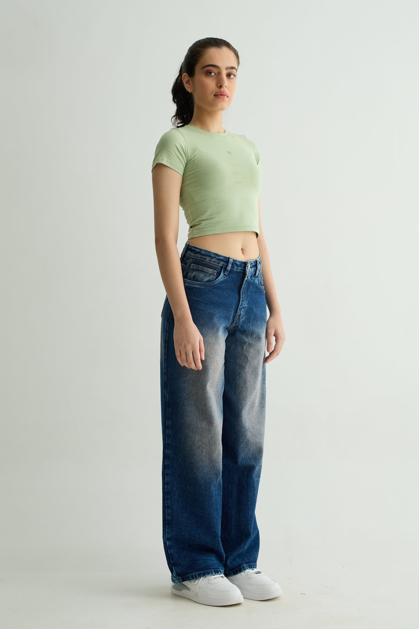 Oversized Washed Blue Denim