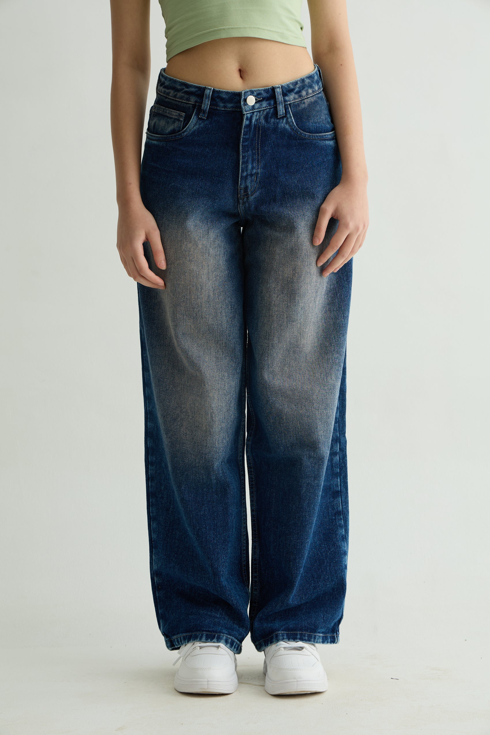 Oversized Washed Blue Denim